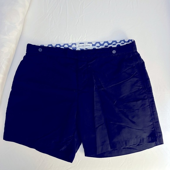 FRESCOBOL CARIOCA Tailored Swim Shorts Navy - Picture 3 of 5